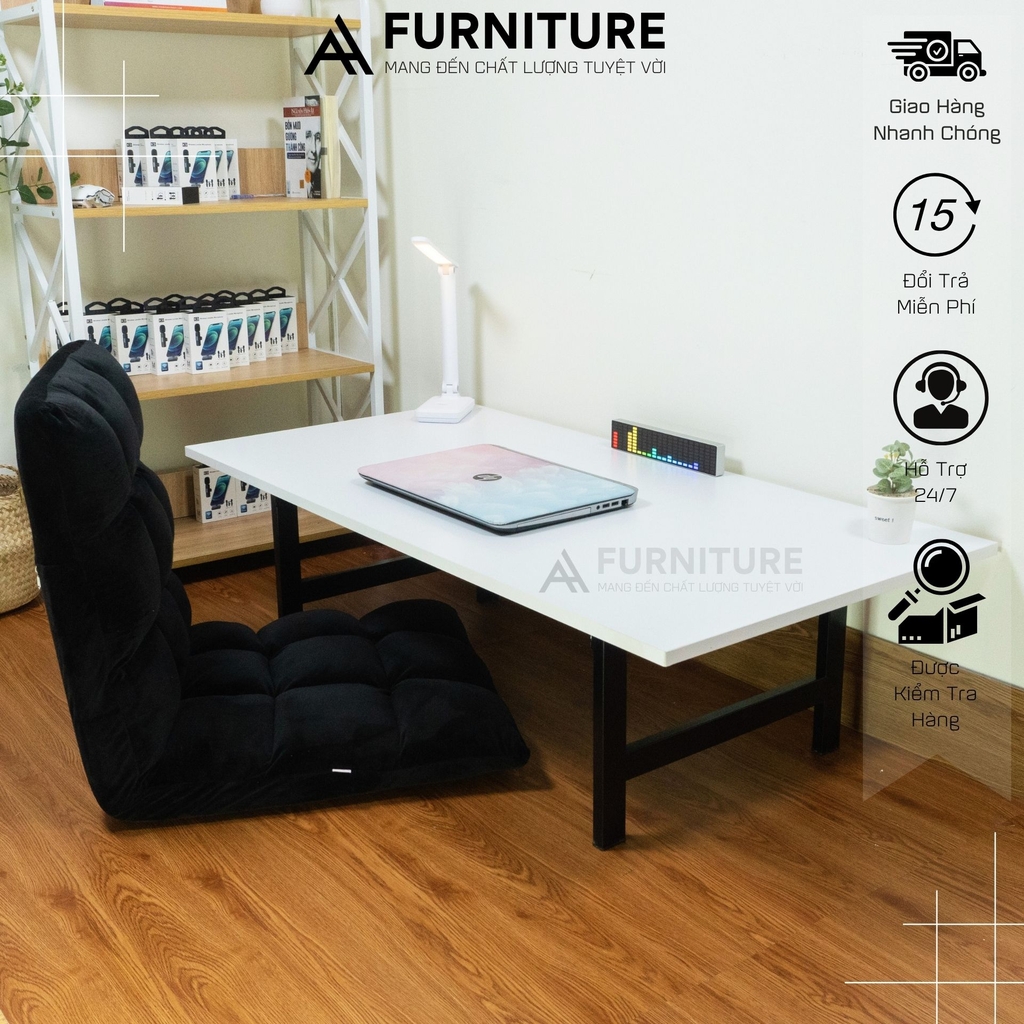1 Bộ Bàn Ghế Ngồi Bệt Gấp Gọn Lắp Sẵn – Bàn Học Gỗ Ngồi Làm Việc & Ghế Tatami Cao Cấp | Nội Thất Anh Hoàng