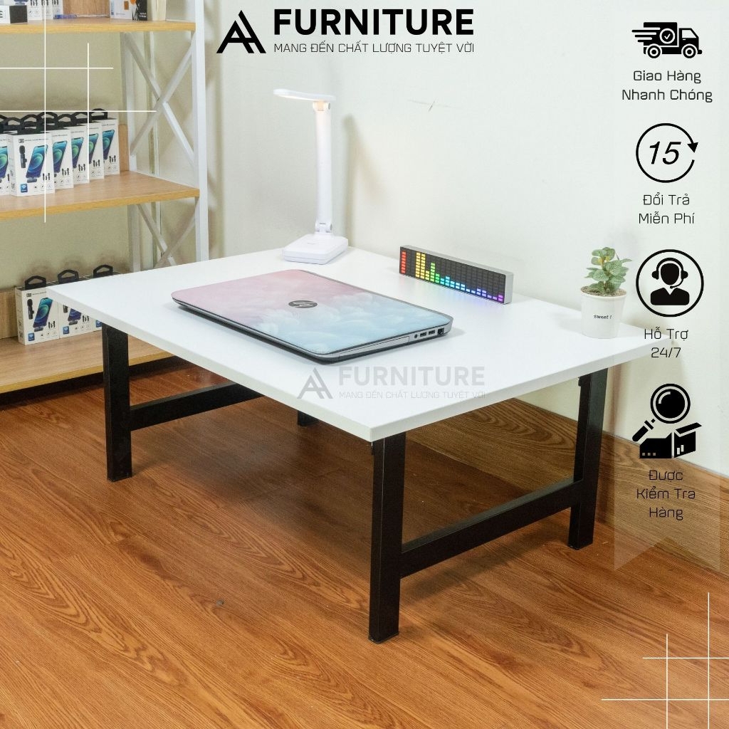 Bàn Ngồi Bệt Gỗ MDF Size 80x60x35cm - Bàn Gập Gọn Chân Tiện Lợi | Mã UH80 | Nội Thất Anh Hoàng