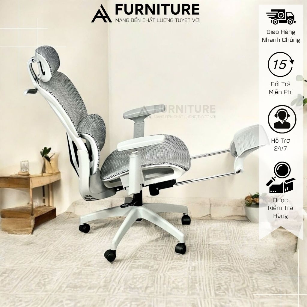 Ghế Xoay Công Thái Học – Ghế Ngồi Học Tập & Làm Việc Siêu Tiện Ích | Mã AH04 | Nội Thất Anh Hoàng