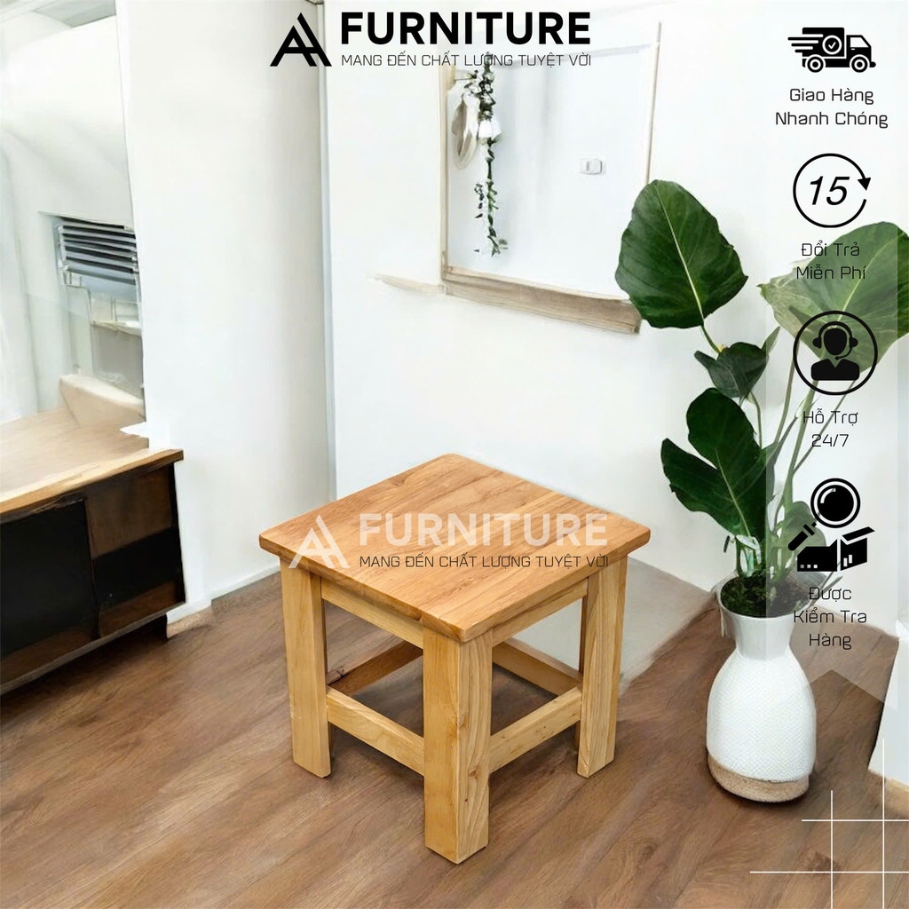 Bàn Ghế Gỗ Nhỏ Gọn Cho 2 Người – Dùng Ăn, Học Bài, Căn Hộ Mini
