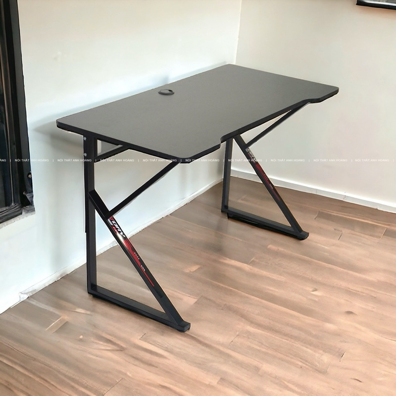 Bàn Máy Tính Chữ K Màu Trắng Mặt Gaming Bo Góc Size Lớn 120x60 Cao 75cm | KT120 | Nội Thất Anh Hoàng