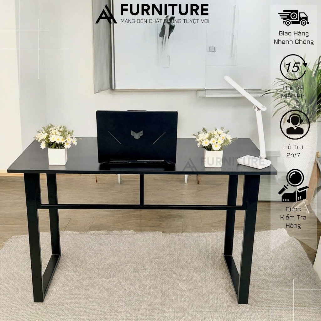 Bàn Gỗ Để Máy Tính Basic Style Size Lớn 120cm x 60cm - Bàn Học Tập Văn Phòng Tối Giản | Mã U02 | Nội Thất Anh Hoàng