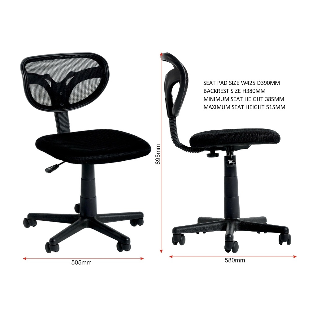 Ghế Văn Phòng ETC Grey Chân Xoay Không Tay Vịn Lưng Lưới Cao Cấp Thoáng Khí – Thoải Mái Tối Đa, Hiệu Suất Vượt Trội | ETC