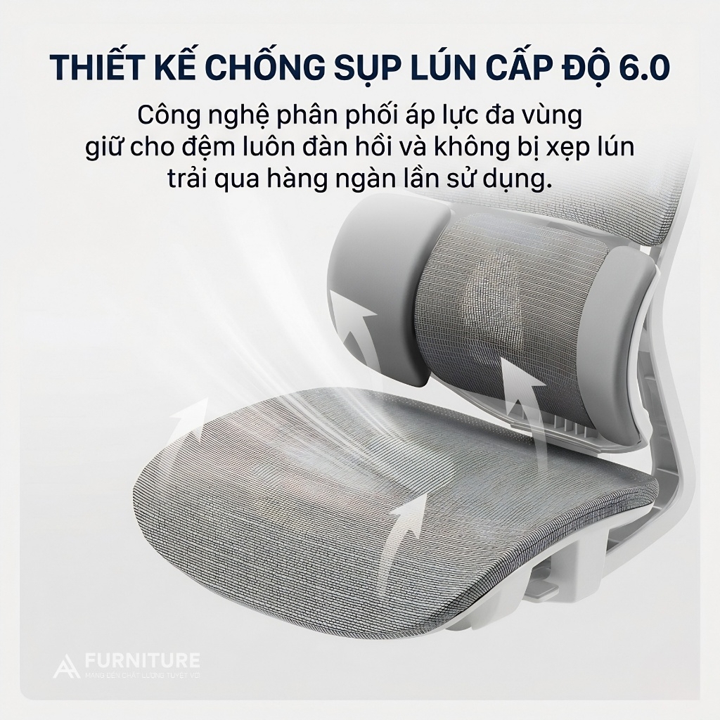 Ghế Công Thái Học E18 Black Có Gác Chân - Ghế Xoay Văn Phòng Lưng Lưới Ngả 145 Độ Chống Đau Lưng