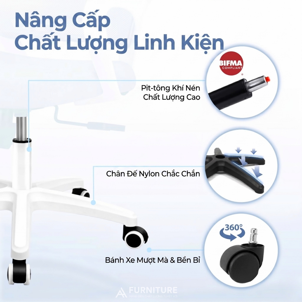 Ghế Văn Phòng M28 Purple Chân Xoay Lưng Lưới Cao Cấp – Đệm Êm Ái Ngồi Lâu Không Mỏi Thoải Mái Tối Đa, Hiệu Suất Vượt Trội | M28