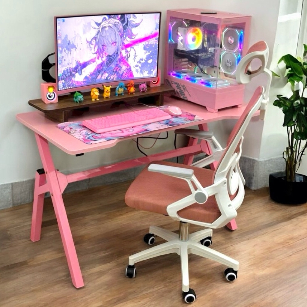 Bàn Làm Việc Gaming Màu Trắng Size Lớn 120x60cm Chữ Y Chân Sắt Sơn Tĩnh Điện - Chuẩn Bị Hàng Trong 24h | ZG02 | Nội Thất Anh Hoàng
