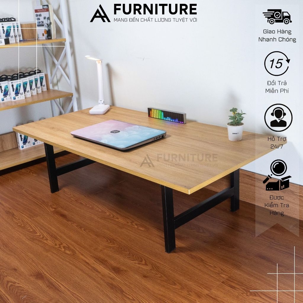 Bàn Học Ngồi Bệt Kiểu Nhật Size 120x60x35cm - Bàn Gập Gọn Tiện Lợi | Nội Thất Anh Hoàng