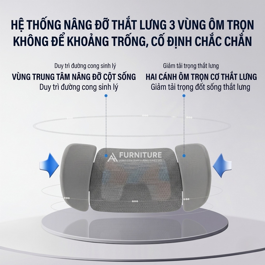 Ghế Công Thái Học E18 Black Có Gác Chân - Ghế Xoay Văn Phòng Lưng Lưới Ngả 145 Độ Chống Đau Lưng