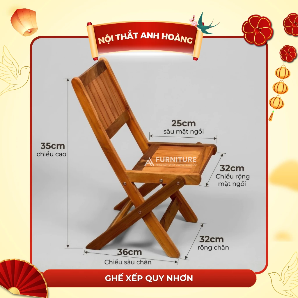 Bàn Ghế Gỗ Tràm Xếp Gọn – Tiện Lợi, Gọn Nhẹ, Dùng Cafe, Cơm, Picnic