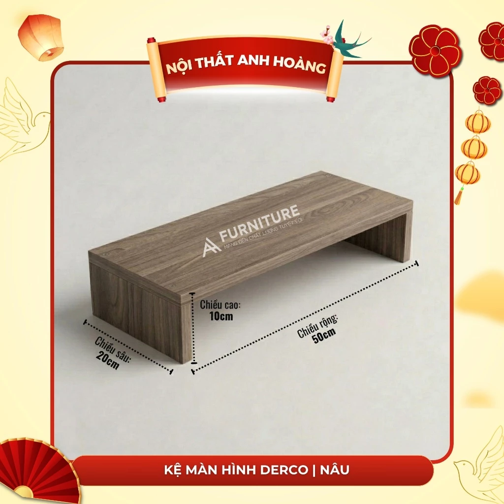 Kệ Kê Màn Hình 50x20cm Tăng Chiều Cao 10cm | Nội Thất Anh Hoàng