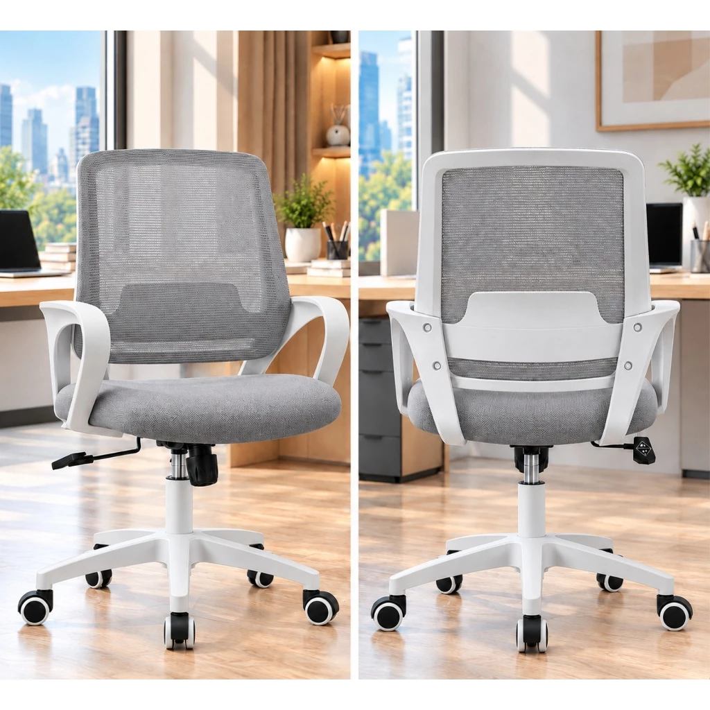 Ghế Văn Phòng M28 Beige Chân Xoay Lưng Lưới Cao Cấp – Đệm Êm Ái Ngồi Lâu Không Mỏi Thoải Mái Tối Đa, Hiệu Suất Vượt Trội | M28
