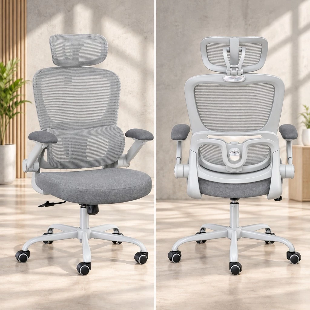 Ghế Xoay Văn Phòng Công Thái Học N30 Beige Form Rộng Châu Âu, Thiết Kế Tùy Chỉnh Các Bộ Phận Hỗ Trợ Tư Thế Ngồi Chuẩn