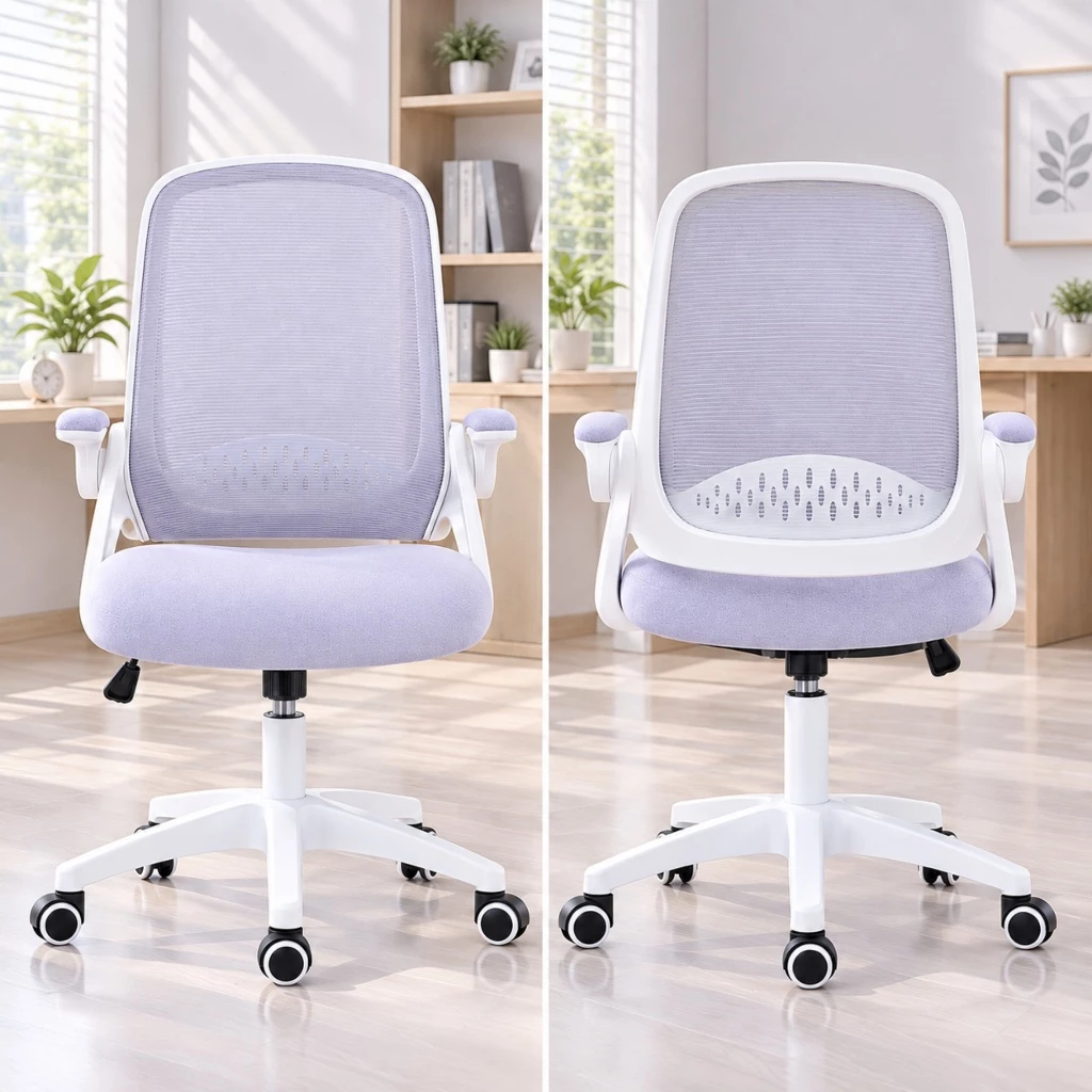 Ghế Xoay Văn Phòng Lưng Lưới NEC Grey - Ghế Làm Việc Văn Phòng Cao Cấp, Tay Nâng Linh Hoạt | Nội Thất Anh Hoàng