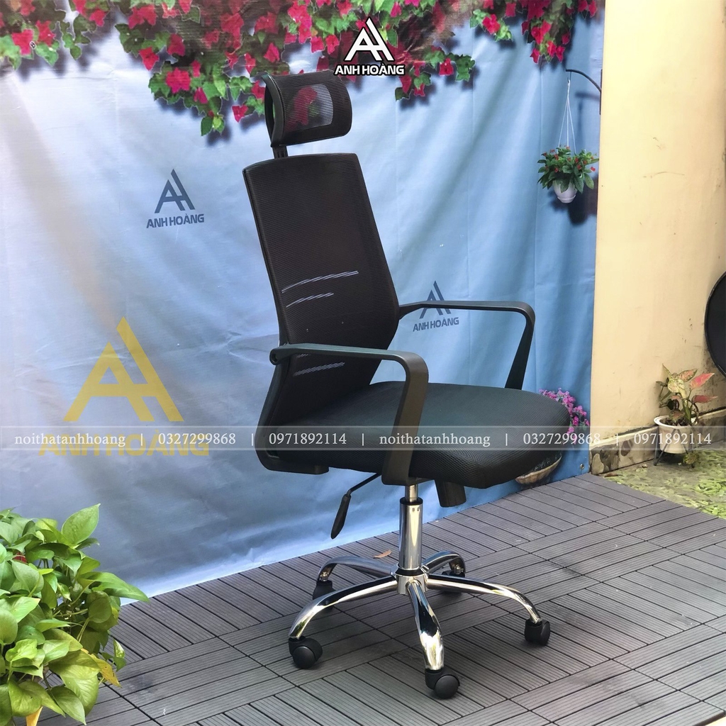 Ghế Văn Phòng Lưng Lưới Có Tựa Đầu Điều Chỉnh Hãng Tân Hoà Việt Nam | TH342 | Nội Thất Anh Hoàng