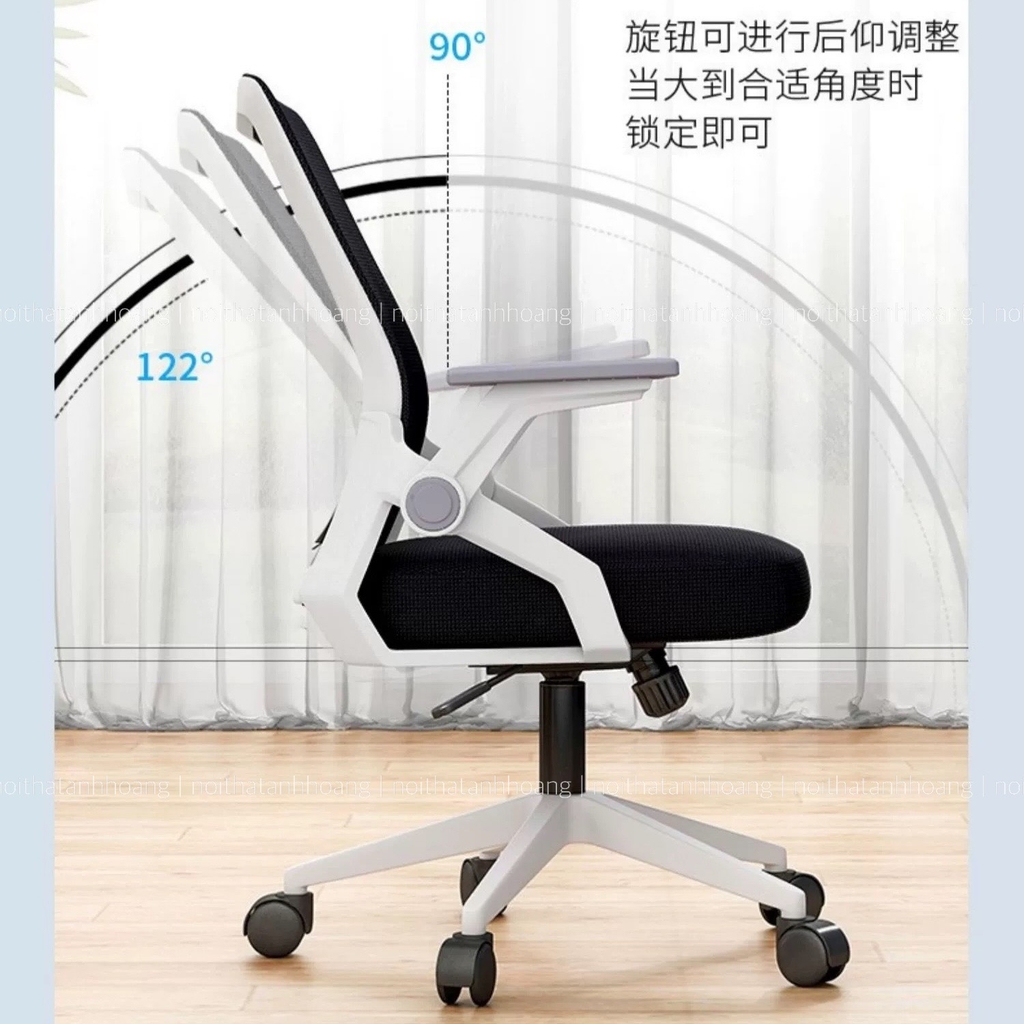 Ghế Xoay Văn Phòng Lưng Lưới Cao Cấp, Tay Ghế Tùy Chỉnh | 103 | Nội Thất Anh Hoàng