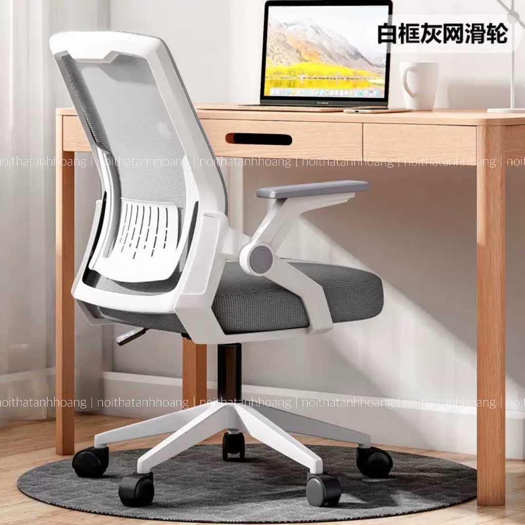 Ghế Xoay Văn Phòng Lưng Lưới Cao Cấp, Tay Ghế Tùy Chỉnh | 103 | Nội Thất Anh Hoàng