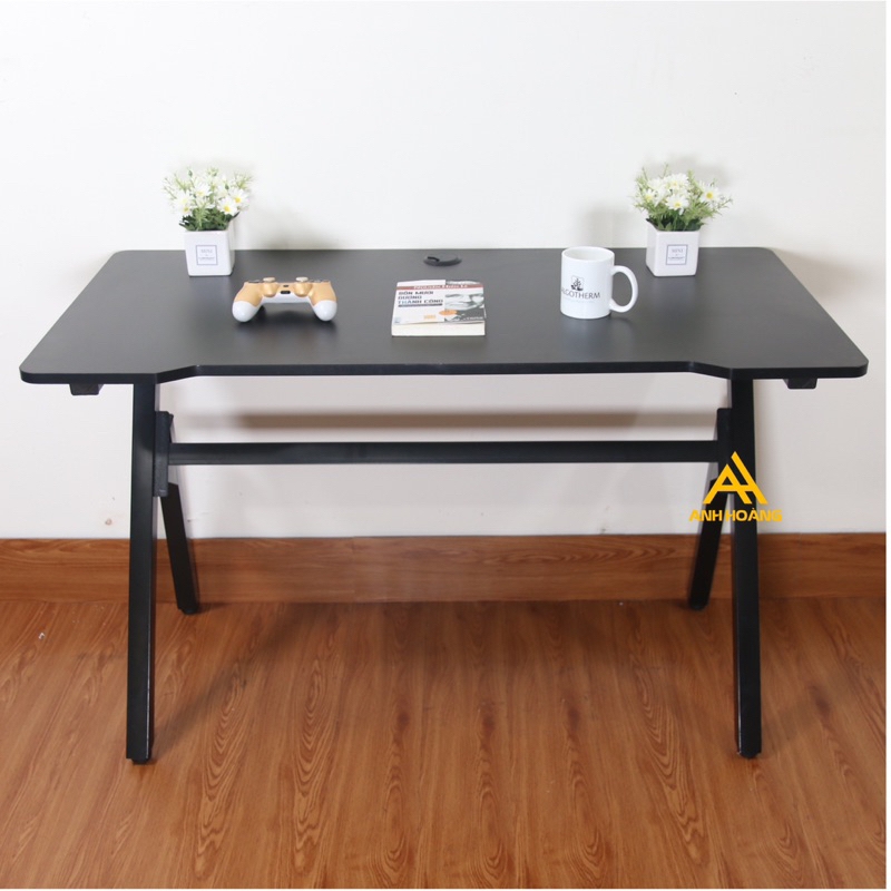 Bàn Làm Việc Gaming Màu Đen Size Lớn 120x60cm Chữ Y Chân Sắt Sơn Tĩnh Điện - Chuẩn Bị Hàng Trong 24h | ZG02 | Nội Thất Anh Hoàng