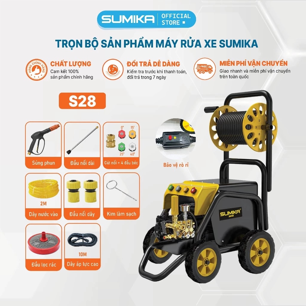 Máy rửa xe áp lực cao SUMIKA S28