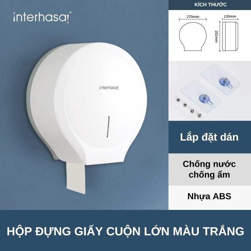 Hộp đựng giấy vệ sinh cuộn lớn Interhasa E1008
