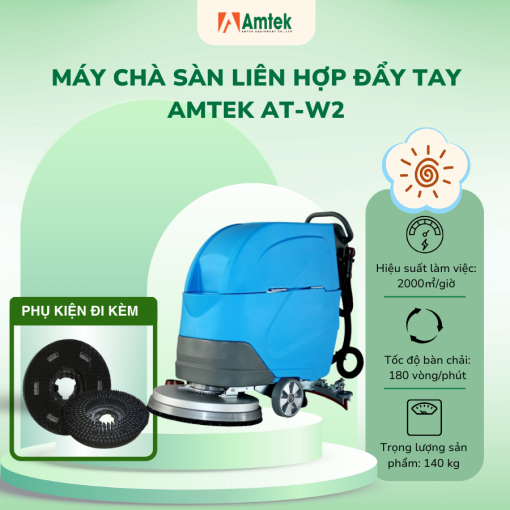 Máy chà sàn liên hợp đẩy tay AT-W2