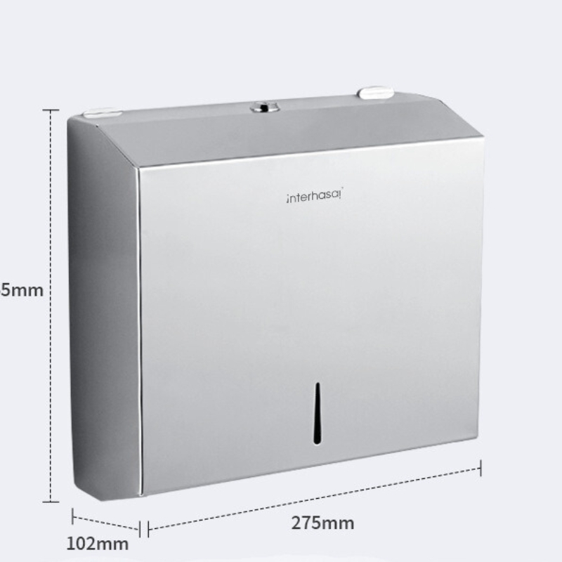 Hộp đựng giấy lau tay treo tường inox Interhasa HSD-E218