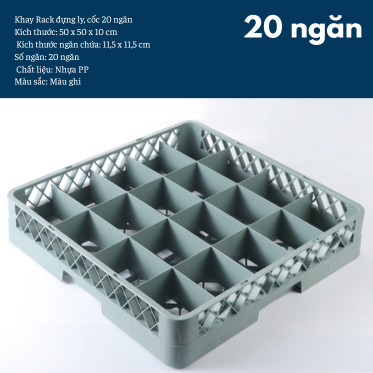 Khay Rack Đựng Ly, Cốc Nhiều Ngăn