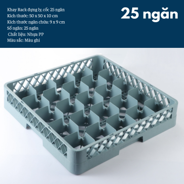 Khay Rack Đựng Ly, Cốc Nhiều Ngăn
