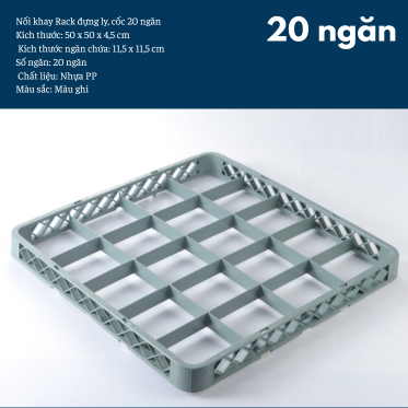 Khay Rack Đựng Ly, Cốc Nhựa PP