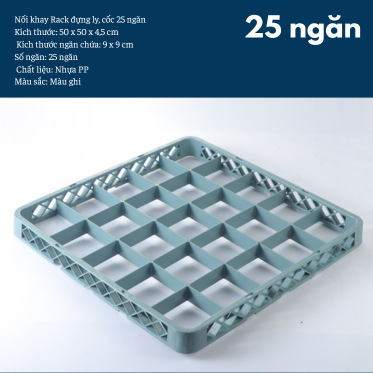 Khay Rack Đựng Ly, Cốc Nhựa PP