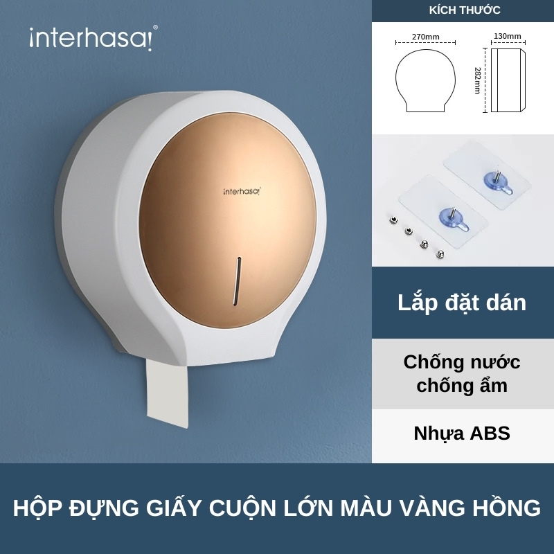 Hộp đựng giấy vệ sinh cuộn lớn Interhasa E1008