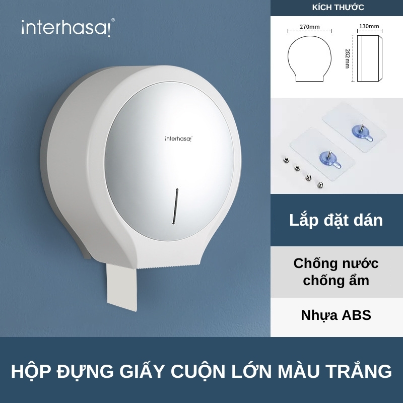 Hộp đựng giấy vệ sinh cuộn lớn Interhasa E1008