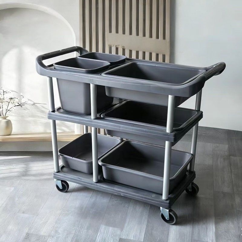 Xe đẩy phục vụ nhà hàng quán ăn 3 tầng Model: B-015N