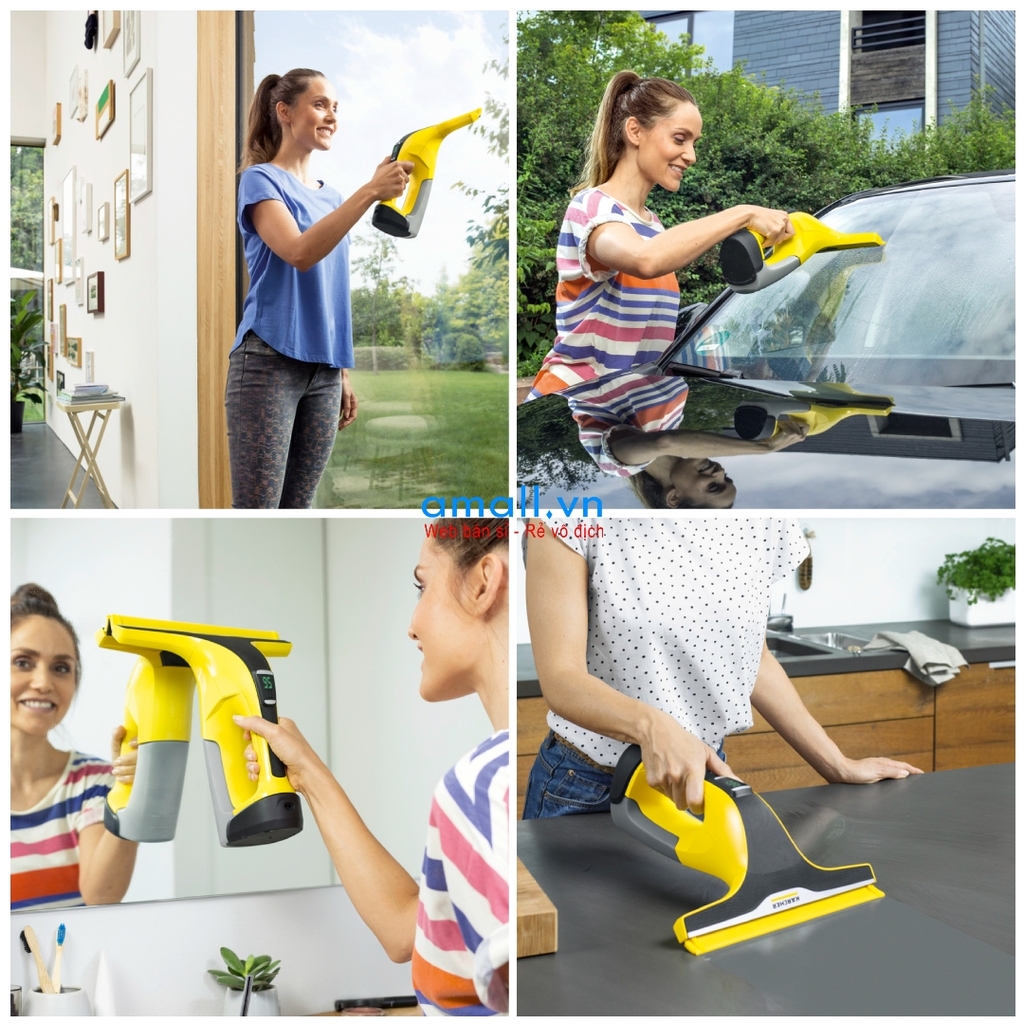 Máy lau kiếng cầm tay Karcher WV6 Plus, Hàng chính hãng được sản xuất tại Ý