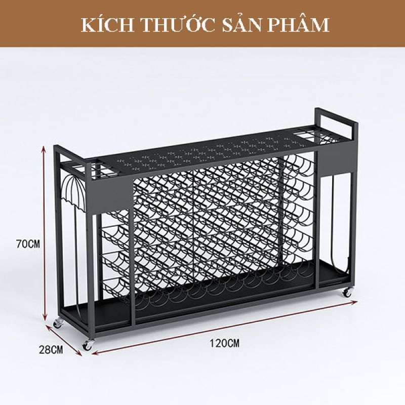 Giá Để Ô Thép Sơn Đen 5 Tầng