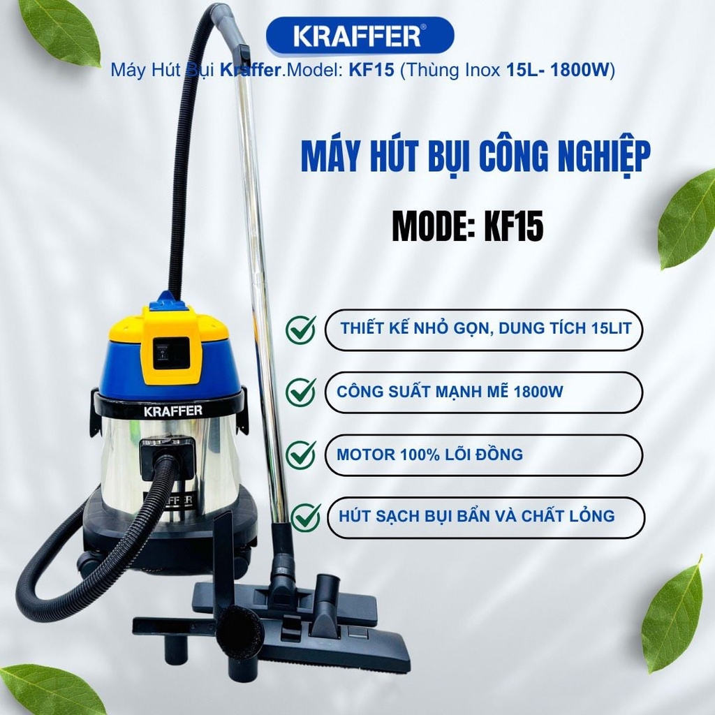 Máy hút bụi công nghiệp Kraffer KF15