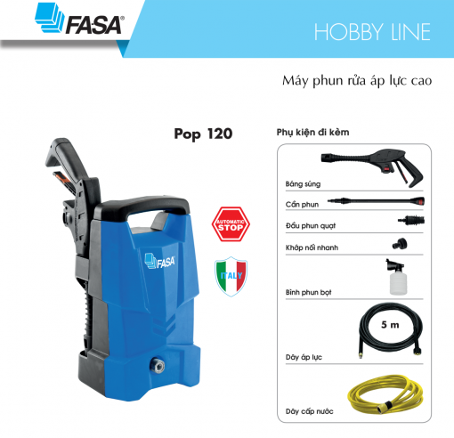 Máy phun rửa áp lực cao FASA Pop 120