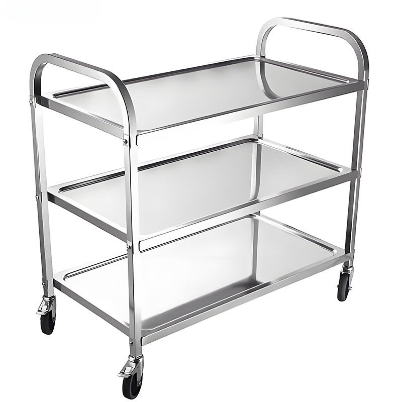 Xe Đẩy Inox 3 Tầng D75