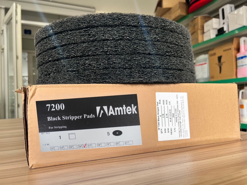Miếng pad chà sàn Amtek 7200 màu đen 5 miếng/thùng