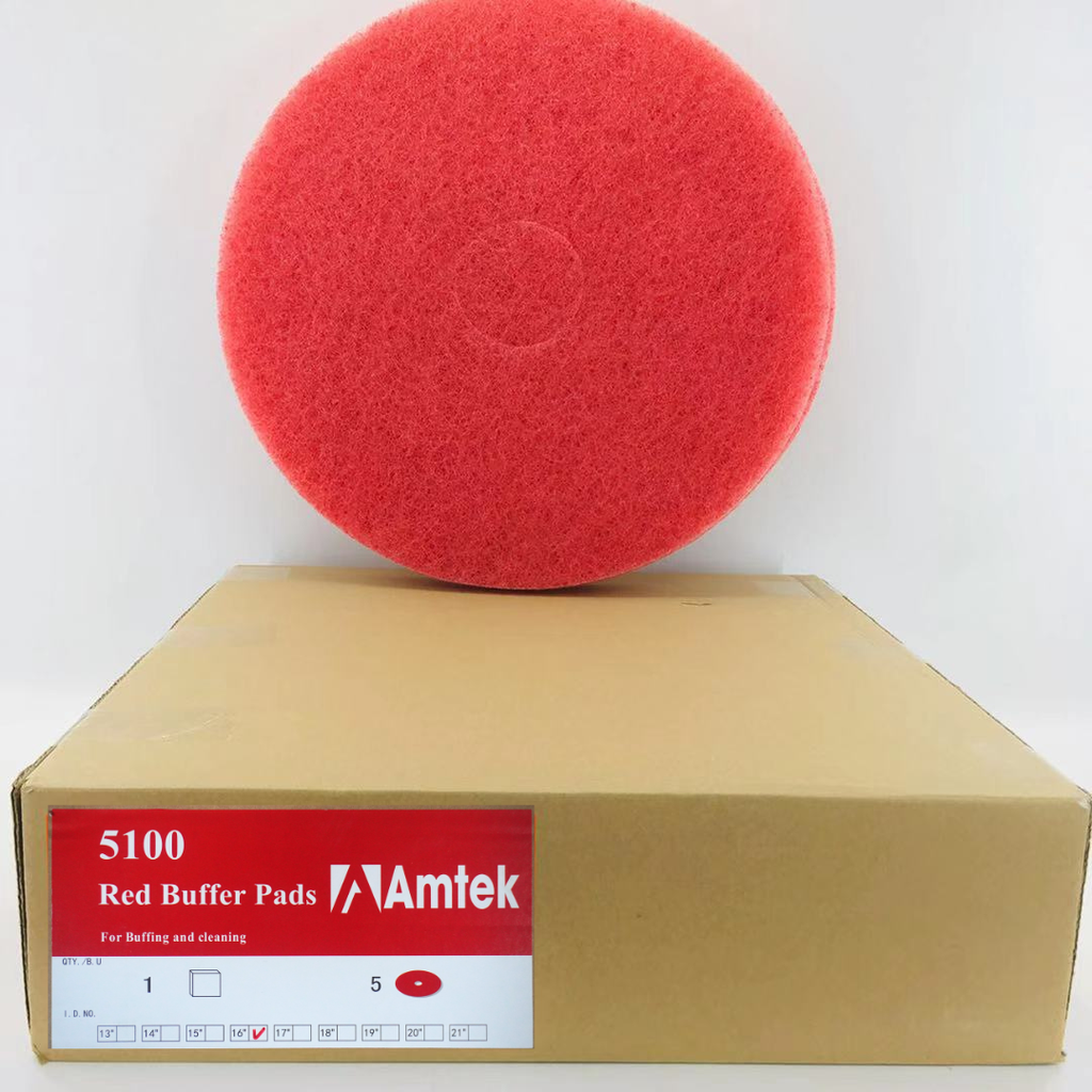 Miếng pad chà sàn Amtek 5100 màu đỏ 5 miếng/thùng