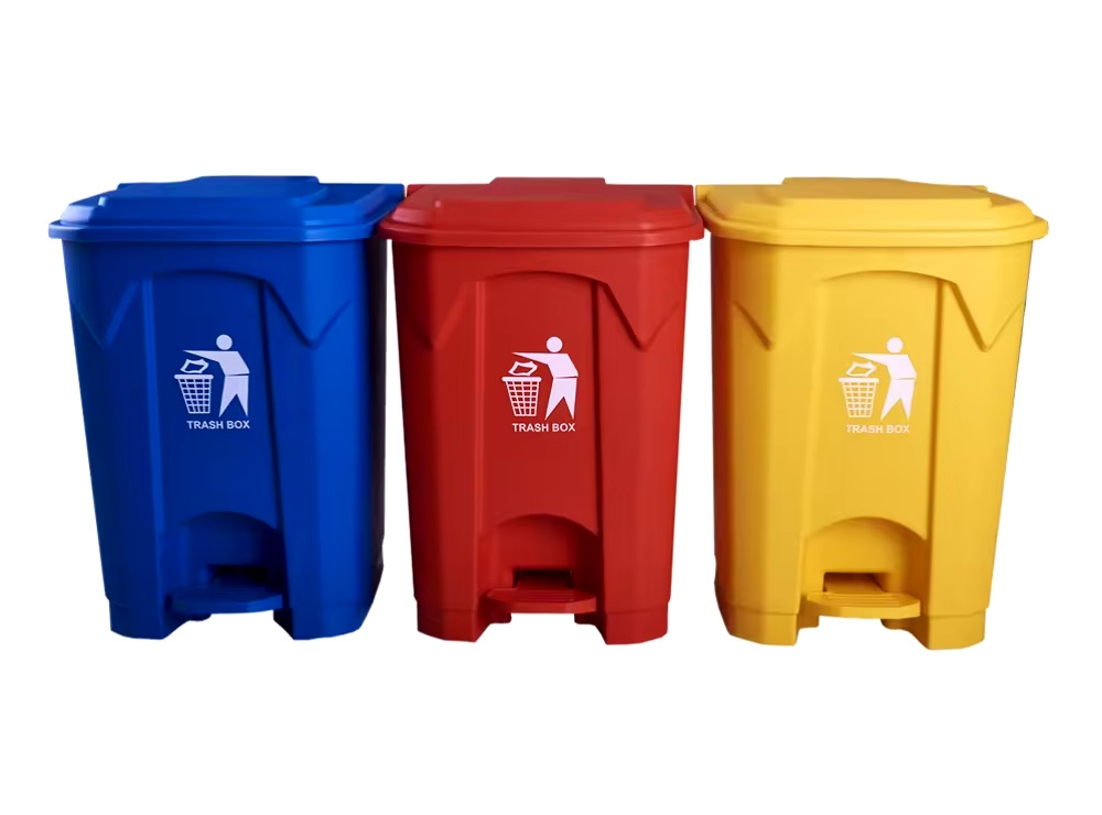 Thùng rác nhựa đạp chân  80L hàng nhập khẩu