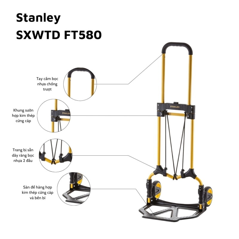 Xe đẩy hàng 2 bánh gấp gọn Stanley FT580