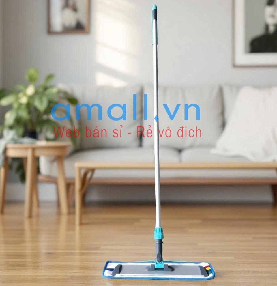 Cây lau sàn siêu sạch sợi Microfiber 40cm 60cm 90cm, hàng nhập khẩu