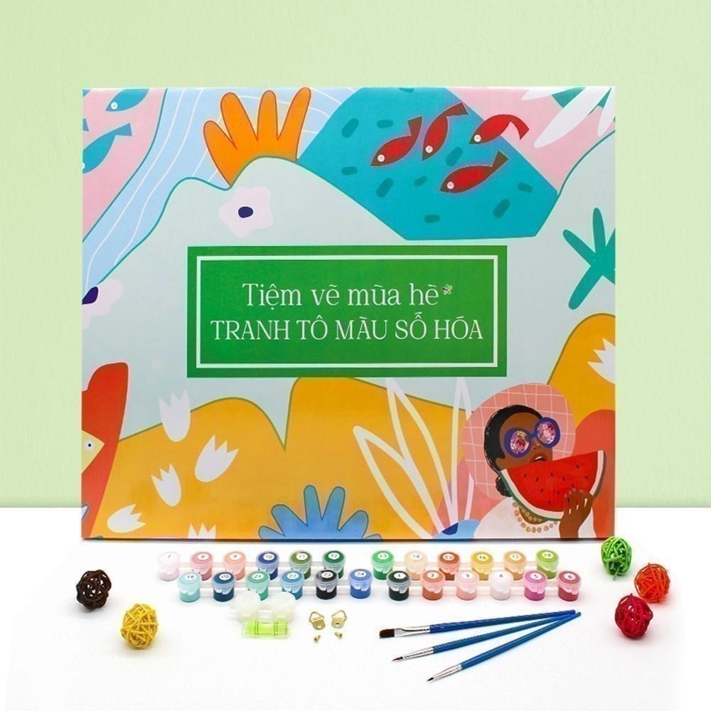 Tranh số hóa Phật Tâm Thanh Tịnh đã căng khung 40x50cm