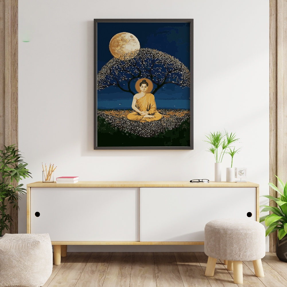 Tranh số hóa Phật 05 đã căng khung 40x50cm