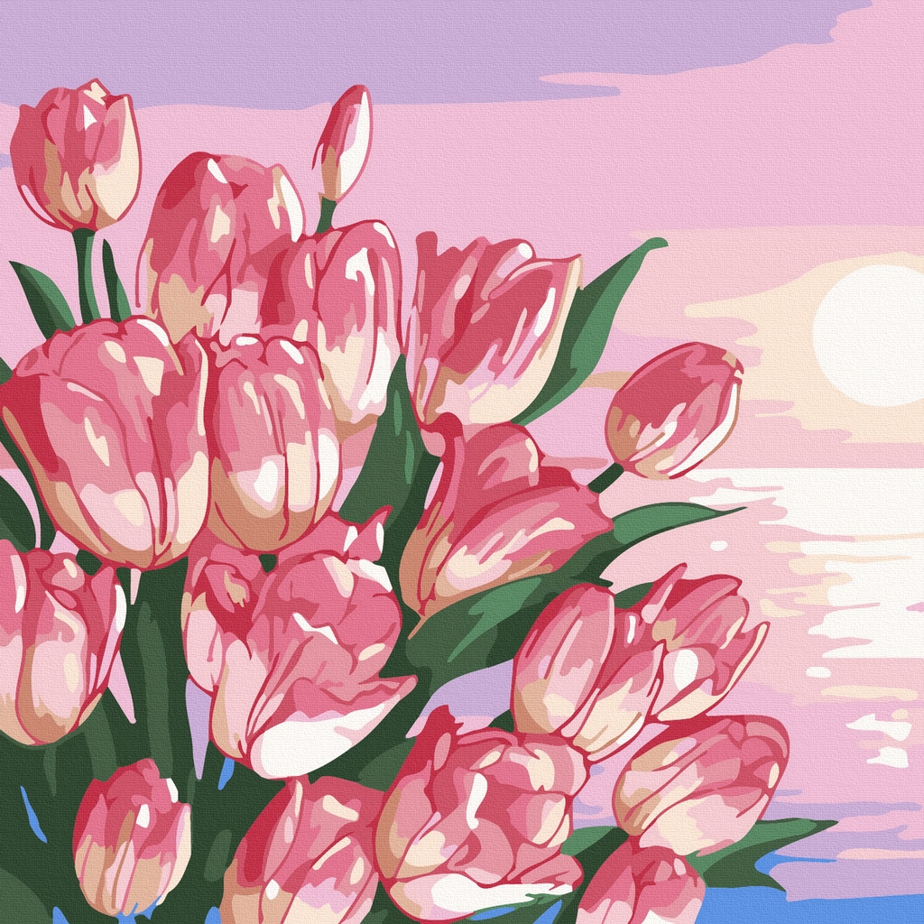 Tô màu Chậu Hoa Tulip - Tranh Tô Màu Cho Bé