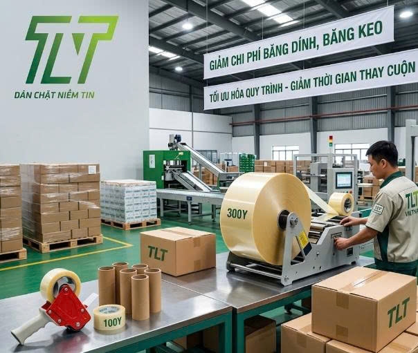 Giải Pháp Cắt Giảm Lên Đến 30% Chi Phí Đóng Gói Cho Nhà Xưởng. Tăng Năng Suất, Giảm Thời Gian Chết: Lợi Ích Của Băng Dính Cuộn Lớn Trong Dây Chuyền Đóng Gói