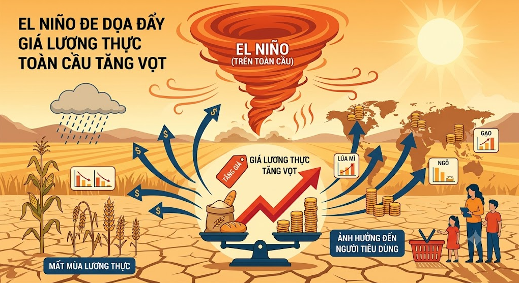 El Nino đe dọa đẩy giá lương thực toàn cầu tăng vọt