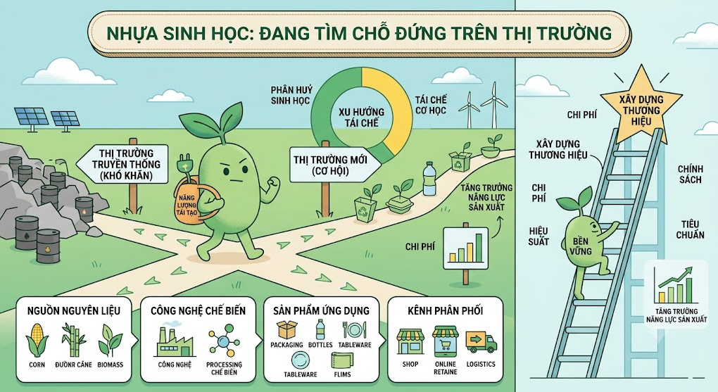 Nhựa sinh học đang tìm chỗ đứng trên thị trường