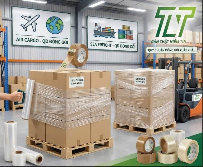Quy Chuẩn Đóng Gói Hàng Gửi Máy Bay Và Tàu Biển: Tiêu Chuẩn Air Cargo, Quy Cách Quấn Hàng Xuất Khẩu Và Lựa Chọn Băng Keo, Màng PE Đúng Chuẩn