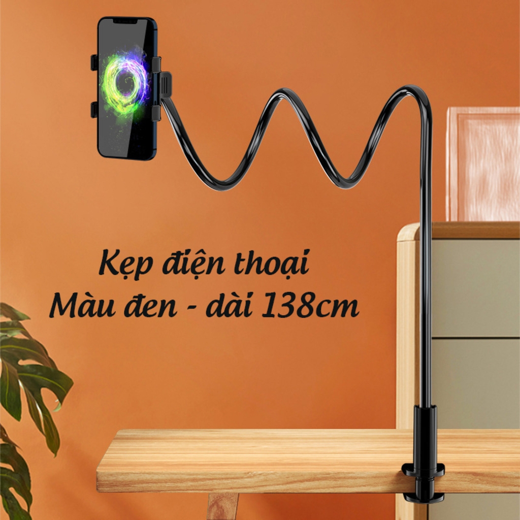 Giá đỡ kẹp điện thoại đuôi khỉ đa năng xoay 360 độ